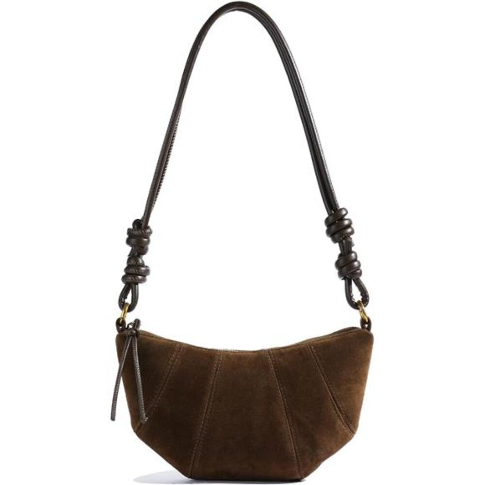 Chic Brown Suede Shoulder Bag